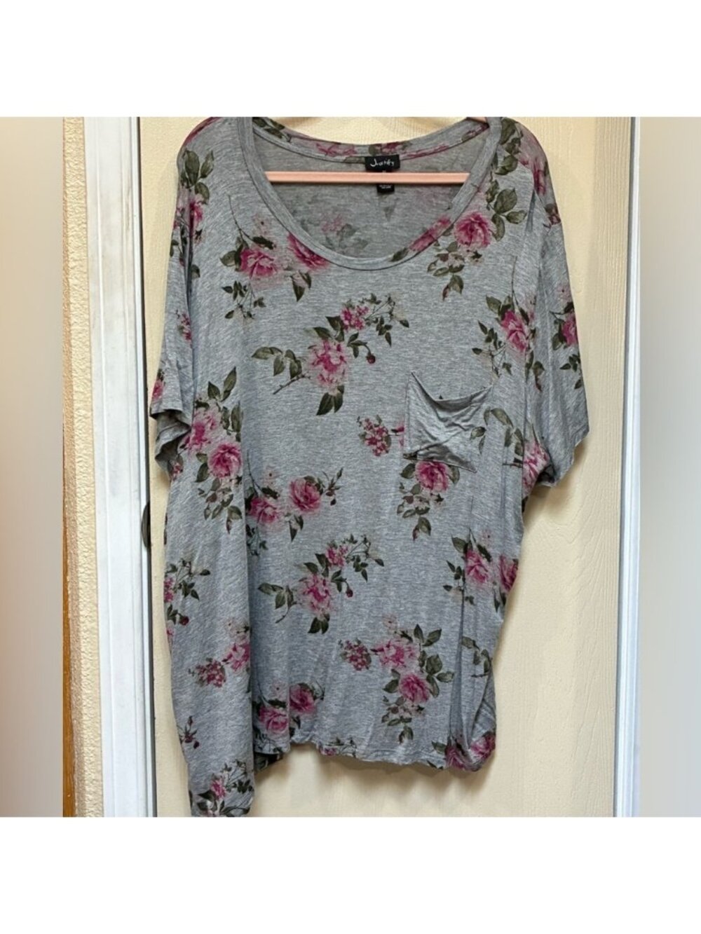 Floral Gray Women's Top